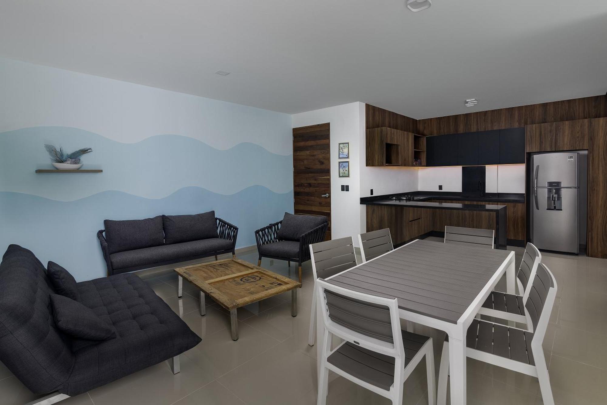 Angelina 28 Beachfront And Family Apartments - Modern And Relaxing Long Stays - 20 Min From Cancun Airport Puerto Morelos Exterior photo
