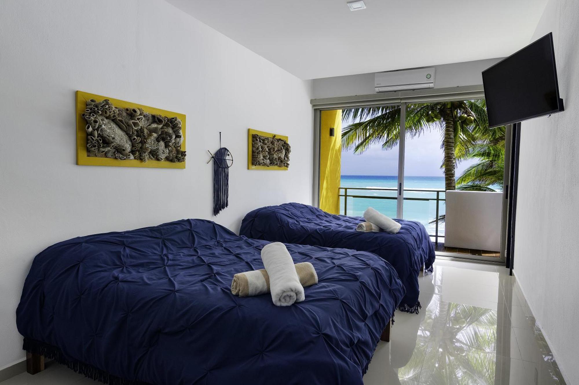 Angelina 28 Beachfront And Family Apartments - Modern And Relaxing Long Stays - 20 Min From Cancun Airport Puerto Morelos Exterior photo